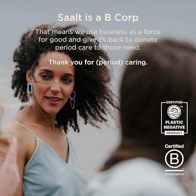 Saalt Soft Menstrual Cup – Reusable Period Cup – Made for Comfortable Leak-Free Protection Up to 12 Hours – BPA &amp Latex Free – Includes Cup &amp Carry Bag (Regular Mountain Iris)