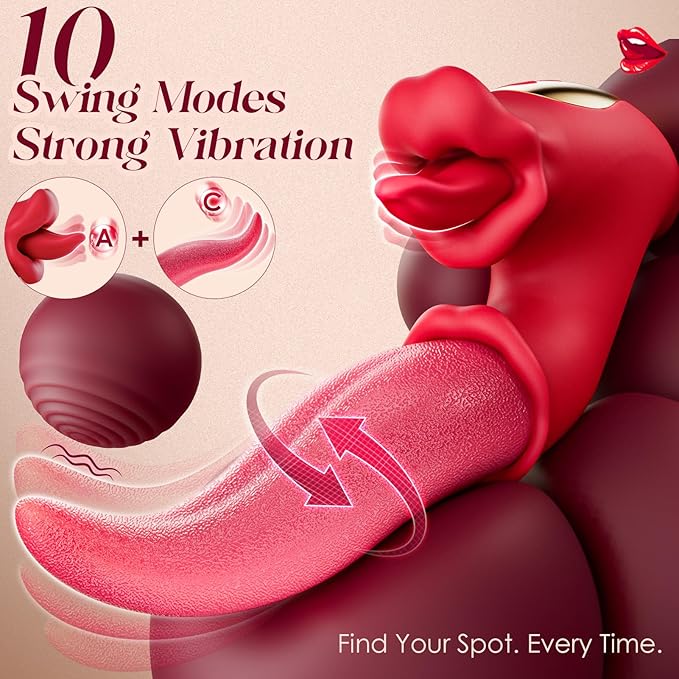 Portable Vibrating Massager -Clitioral Sucker Relaxes Muscles Viboators Toy 10 Modes Couples - for Body and Back Foot Silent Personal for Sports Massage Adult Tools Relaxation (Red)