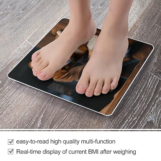 Puppies Dogs Pets AnimalsScale for Body Weight with LCD High Precision Weighing Scales Fashion Sturdy Tempered Glass Weight Scales Easy-to-Read Digital Bathroom Scale for Daily 400lb
