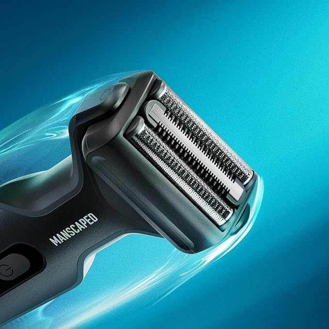 MANSCAPED® The Chairman™ Plus Replacement SkinSafe® Foil Blade - Stainless Steel Three-Blade Foil Trimmer for Men's Electric Face Shaver Magnetic Blade Head Attachment (1-Pack)