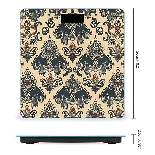 Asian Elephants Bathroom Scale for Body Weight Bathroom Digital Electronic Weighing Scale with Back Lit LED Display Sturdy Tempered Glass Weight Watchers Scales 400lb