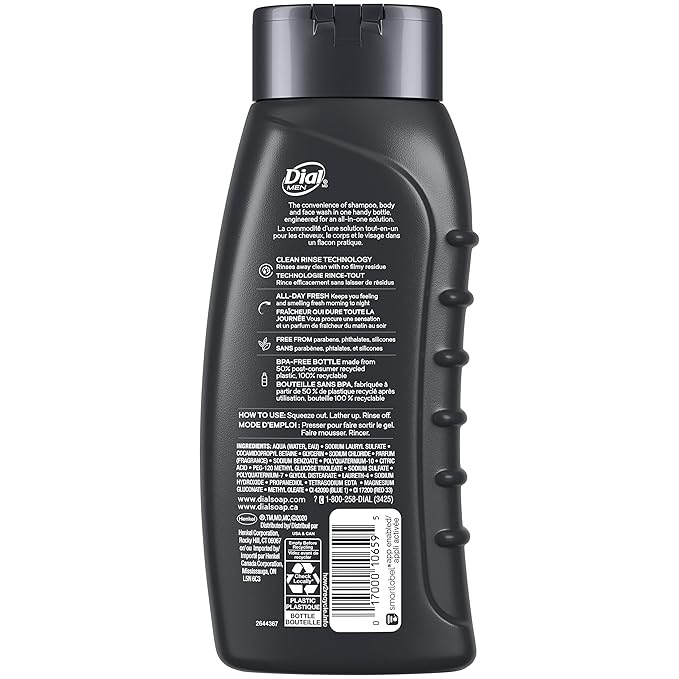 Dial Men Hair + Body Wash Hydro Fresh 20 fl oz (Pack of 4)