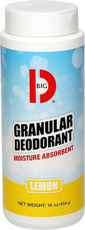Big D 150 Granular Deodorant Moisture Absorbent Lemon Fragrance 16 oz (Pack of 12) - Absorbs accidental spills for easy clean-up - Ideal for use in garbage dumpsters trash cans kennels