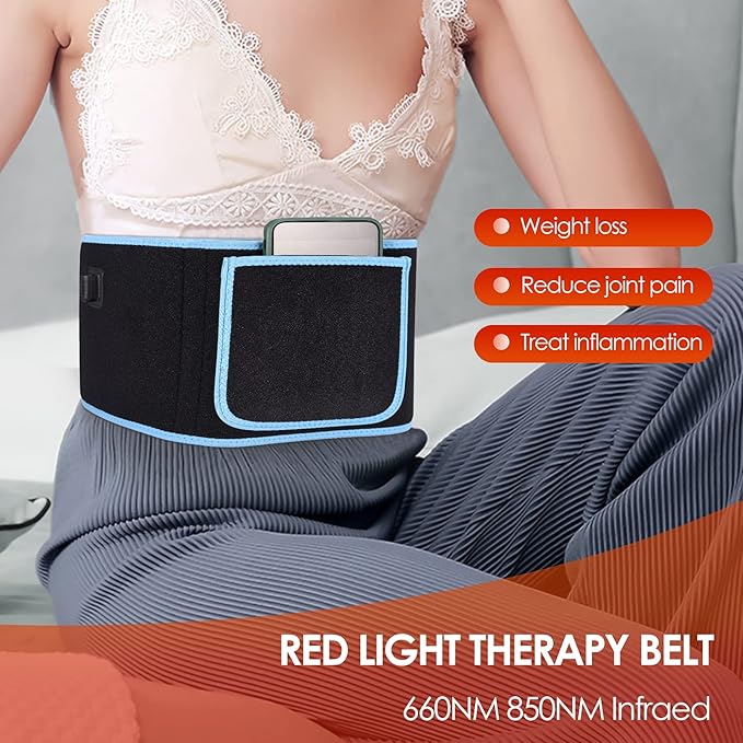 660nm LED Infrared and 850nm Near-Infrared Light Therapy pad Equipment for Pain Relief Flexible Wearable wrap deep Therapy Massager Used for Back and Shoulder Muscle Treatment