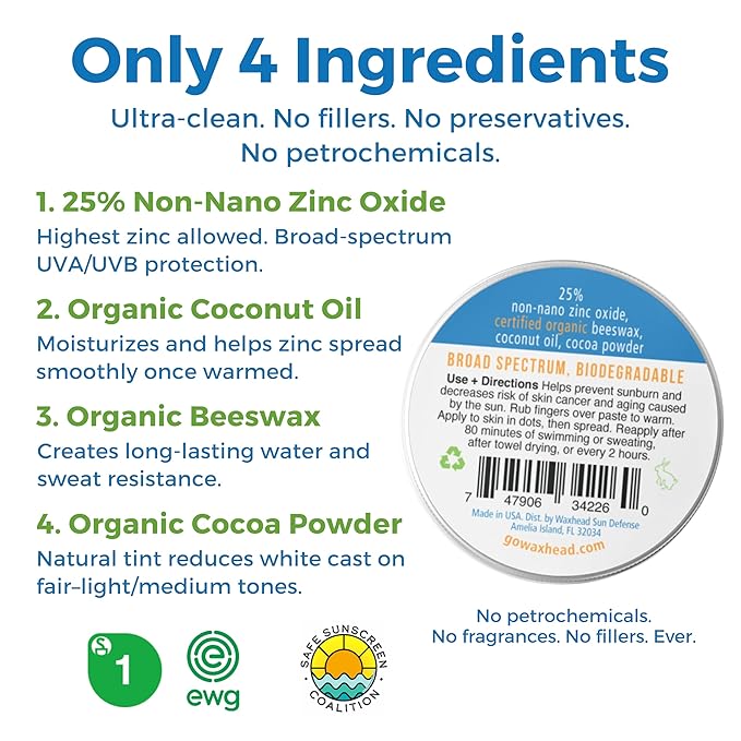 Tinted Zinc Oxide Sunscreen Paste and Vanilla Lip Balm Bundle