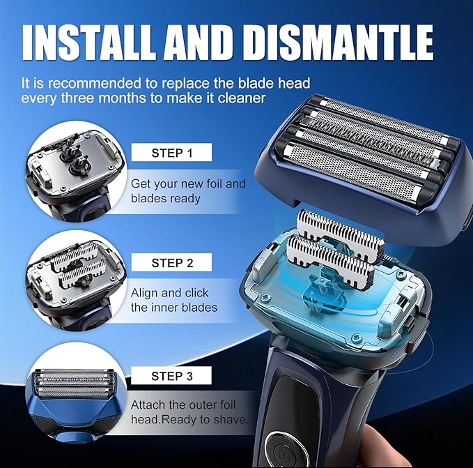 WES9032P Replacement Outer Foil and Inner Blade SetCompatible with Panasonic ARC5 5-Blade Shavers ES-LV97-KES-LV67-KES-LV95-SES-LV65-S (1 Count)