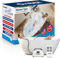 Dribbl Electric Bubble Massage Bathtub Mat – Non-Slip Full-Body Waterproof Hot Tub Spa Mat for Bath with Heater Motorized Air Pump and Remote Control 6-Speed Adjustable Massage Blue