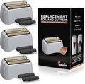 Replacement Heads for Andis Shaver Pro-Foil &amp Lithium - Super Soft Gold Titanium Cutters for Andis Foil Shaver Replacement TS1 17150 17235 17220 TS2 17200 Compatible with Razor Blades