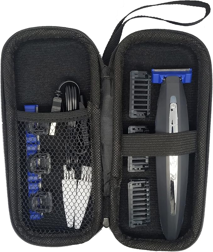 INVODA 6PCS Shaver Replacement Heads Compatible with Micro Touches Solo Trimmer Bundle with 1 Shaver EVA Storage Case