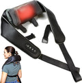 Zyllion Cordless Neck and Shoulder Massager with Heat - 4D Rechargeable Electric Shiatsu Kneading Deep Tissue Massage for Back and Muscle Pain Relief Black ZMA-36