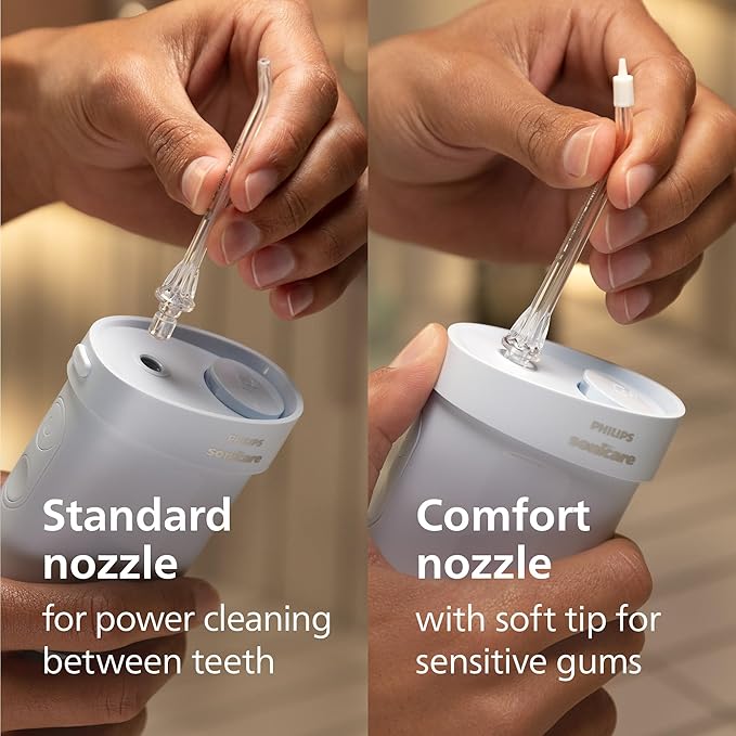 Philips Sonicare Compact Flosser 1000 Portable Water Flosser with 3 Flossing Modes IPX7 Waterproof Oral Irrigator Travel Friendly Blue Model HX3333/24