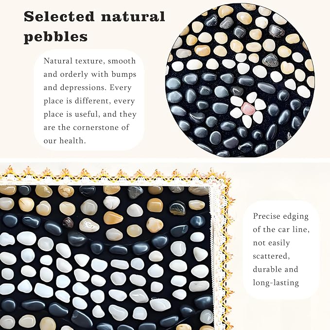 LIYAOLI Acupressure Mat for Feet - Cobblestone Foot Massager Pad for Home Use Relieve Stress &amp Fatigue Reflexology Therapy for Daily Relaxation (15.7 x 23.6)