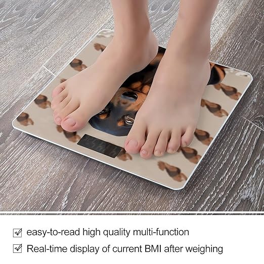 Dachshund Dog Weight Scale Large Bathroom Scales Digital Weight with Bright LED Display Non Slip Automatic Weighing Scale Fashion Weighing Machine for Body
