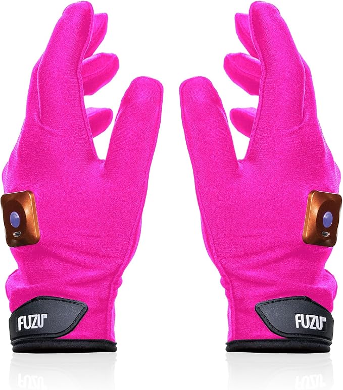 Fuzu Vibrating Massage Gloves Used for Couples Massages Massaging Sore Muscles Back Neck Shoulders Legs 20 Speeds &amp Patterns Rechargeable &amp Waterproof | Pair Eco-Friendly Packaging Pin