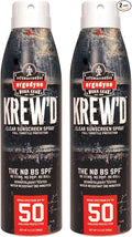 Ergodyne KREW'D 6353 Sunscreen Spray Broad Spectrum SPF 50 Water Resistant 5.5 oz 2-Pack