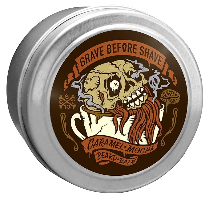 Grave Before Shave 4 oz Caramel Mocha Blend Beard Balm (Caramel Mocha Coffee scent)