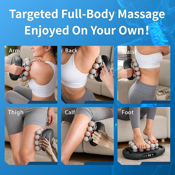 16 Head Massage Gun Deep TissuePercussion Massager for Muscle Relief9 Speeds &amp 9 Intensities Muscle Massage Gun for Shoulders Waist Office Staff
