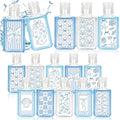 50 Pcs Blue Bow Starfish Seashell Mini Hand Sanitizer Bulk Thank You Gift Favors Ocean Coastal Nautical Travel Size Hand Soap Gift for Under The Sea Beach Wedding Mermaid Birthday Supplies