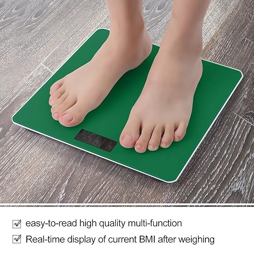 Automatic Switch Digital Bathroom Weighing Scale Smart Scale for Body Weight Green