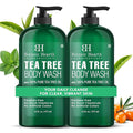 Botanic Hearth Tea Tree Body Wash 16 fl oz (2 Pack) Natural Antifungal &amp Odor Control Shower Gel for Acne Athlete’s Foot Ringworm Jock Itch Healthy Skin Sulfate &amp Paraben Free for Men &a