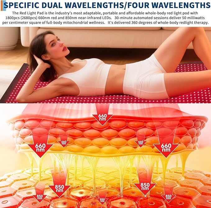 Red Light Therapy Sleeping Bag 2680 LEDs Full Body Red Infrared Light Therapy Device Home Use for Deep Tissue Treatment Skin Rejuvenation Muscle Recovery and Pain Relief