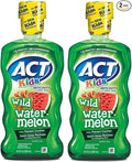 ACT Kids Anticavity Fluoride Rinse Wild Watermelon 16.9 Ounce (Pack of 2)
