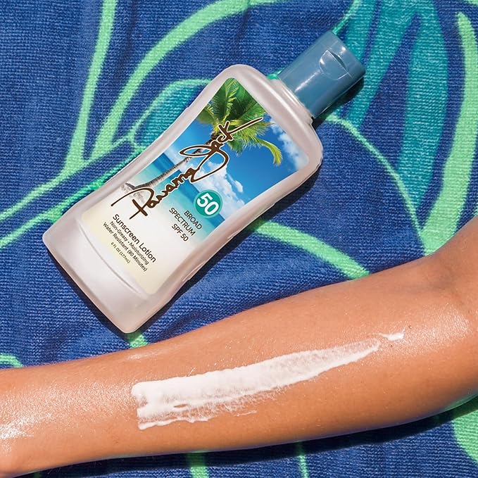 Panama Jack Sunscreen Lotion - SPF 50 Broad Spectrum UVA/UVB Suntan Protection PABA Paraben Gluten &amp Cruelty Free Water Resistant 6 FL OZ (Pack of 6)