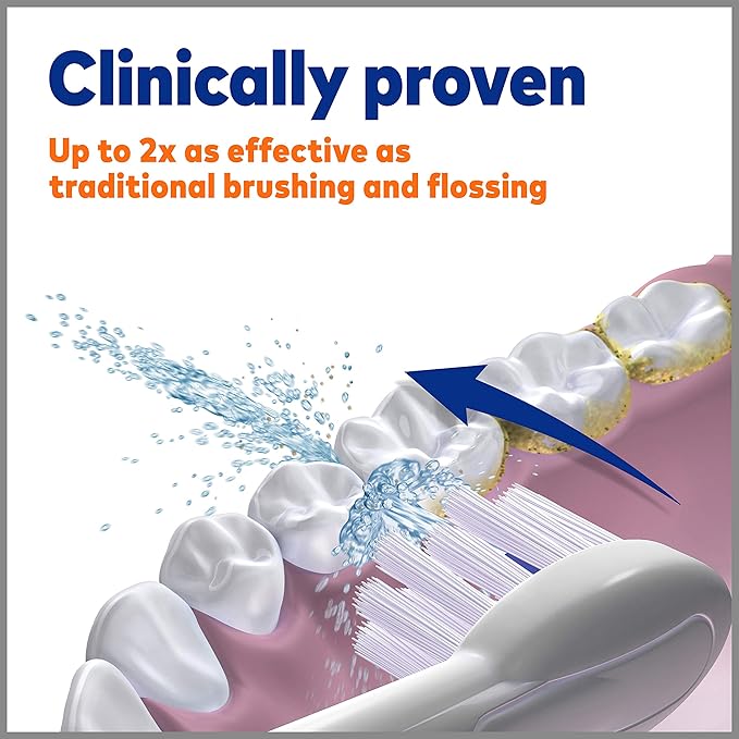 Waterpik Sonic-Fusion Professional Flossing Electric Toothbrush &amp Water Flosser Combo in One SF-02 White