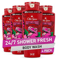 Old Spice Cleansing Body Wash for Men 3X Defense 24/7 Shower Fresh with Lasting Scent 2-in-1 Body &amp Face Wash Raptorstrike with Dark Berry Scent 24 oz (Pack of 4)