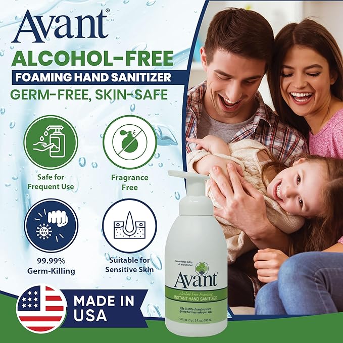 Avant® Alcohol Free Foaming Hand Sanitizer 18oz Bottle 6-Pack bulk refill
