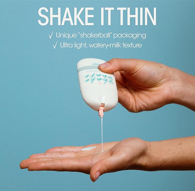 Vacation Shake Shake SPF 50 Mineral Milk Face Sunscreen Non-Comedogenic Streak-Free Water-Resistant Broad Spectrum Sun Block Non-Nano Zinc Formula Vegan Moisturizer with SPF 1.7 Fl. Oz.