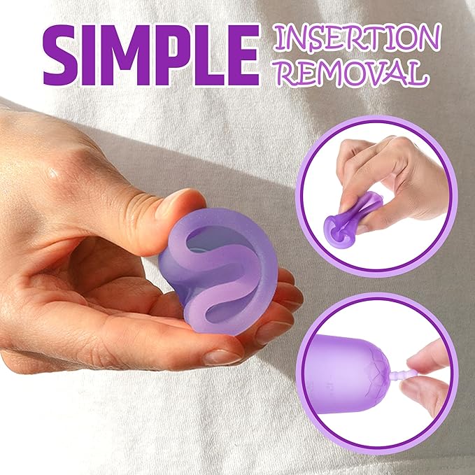 Venus Menstrual Cup (Period Cup for Women) - Best for Heavy Flow - 12 Hours Leak-Free Protection - 100% Medical-Grade Silicone Reusable Cup - Unique Design to Ease Your Period Cycle | Large
