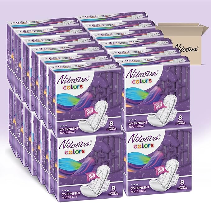Individually Wrapped Super Maxi Sanitary Napkins Feminine Care (8 Count (Pack of 24))