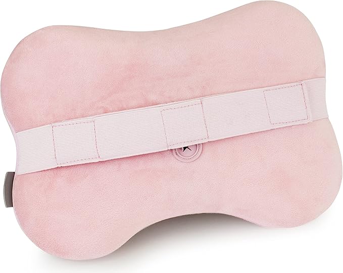Zyllion Shiatsu Back and Neck Massager with Heat - 3D Electric Kneading Deep Tissue Massage Pillow for Muscle Pain Relief Pink ZMA-13