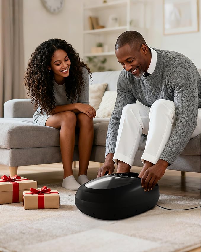 Snailax Shiatsu Foot Massager Plantar Fasciitis NeuropathyFeet Massage Machine with HeatKneadingRollingScratchRemote ControlFeet Warmer/Heater