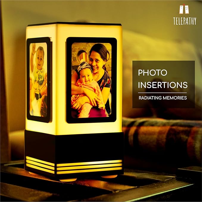 Telepathy® - Friendship Lamp® with 4 Insertable Photos - No Subscription Needed | Long Distance Wi-Fi Lights (Set of 3)