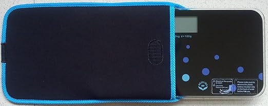 NewlineNY Trendy Wave Mini Bathroom Scale + Travel Slip Case SBB0721M-NYTW + NY-MSS101-BBL