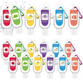 24 Pcs Fruit Scented Hand Sanitizer Keychain Gift Mini Lavender Hand Sanitizer Gel Bulk 1 oz Employee Appreciation Gift for Nurse Teachers Team Doctors Women Coworker Graduation Party Supplies