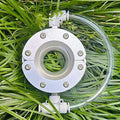 Stainless Steel Air Knife Blower Aluminum Alloy Super Air Wipe 360° Blow-Drying with 2 Air Inlets for Pipe and Cable Drying with Air Compressor
