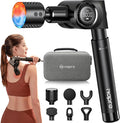 NAPRE Massage Gun with Heat and Cold HeadDeep Tissue Percussion Back Massager for Muscle/Neck/Body Pain Relief with Long Extension Retractable Handle32-SpeedsFoldable with 5 Adjustable Angles