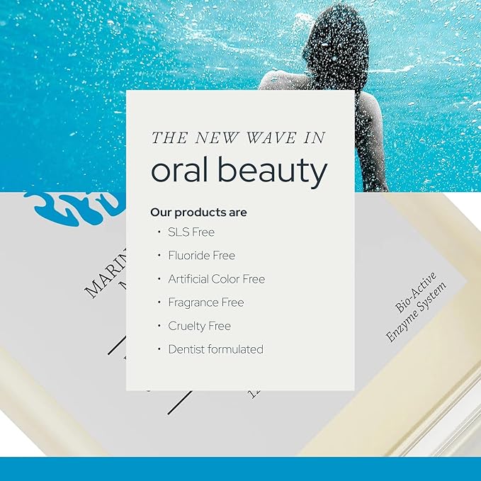 Olas Alcohol Free Mouthwash &amp Oral Rinse - Marine Bio-Active Mouth Rinse With Essential Oils &amp Antioxidants for a Healthy Oral Microbiome - Fluoride Free Natural Mouthwash (200 ml)