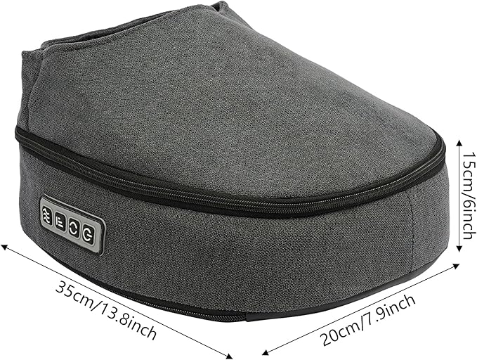 Foot MassagerFoot Massager Machine Foot Massager Machine with HeatDeep Shiatsu KneadingDelivers ReliefAdjustable Intensity Multi-Level Settings (Dark Gray)