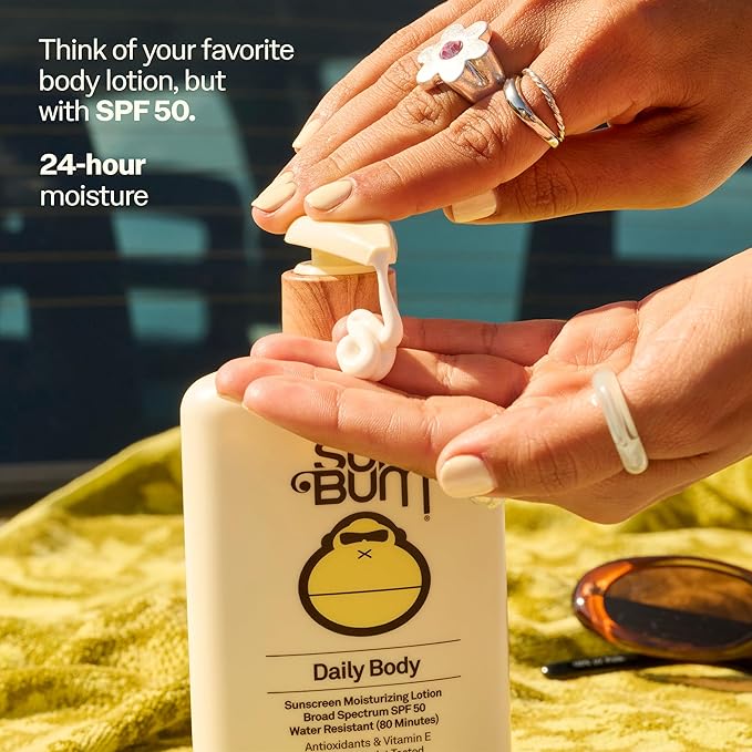 Sun Bum Daily SPF 50 Sunscreen Body Lotion - Broad Spectrum Moisturizing Sunscreen with Vitamin E - Vegan and Hawaii 104 Act Compliant (Without Octinoxate &amp Oxybenzone) - Dermatologist Tested - 8