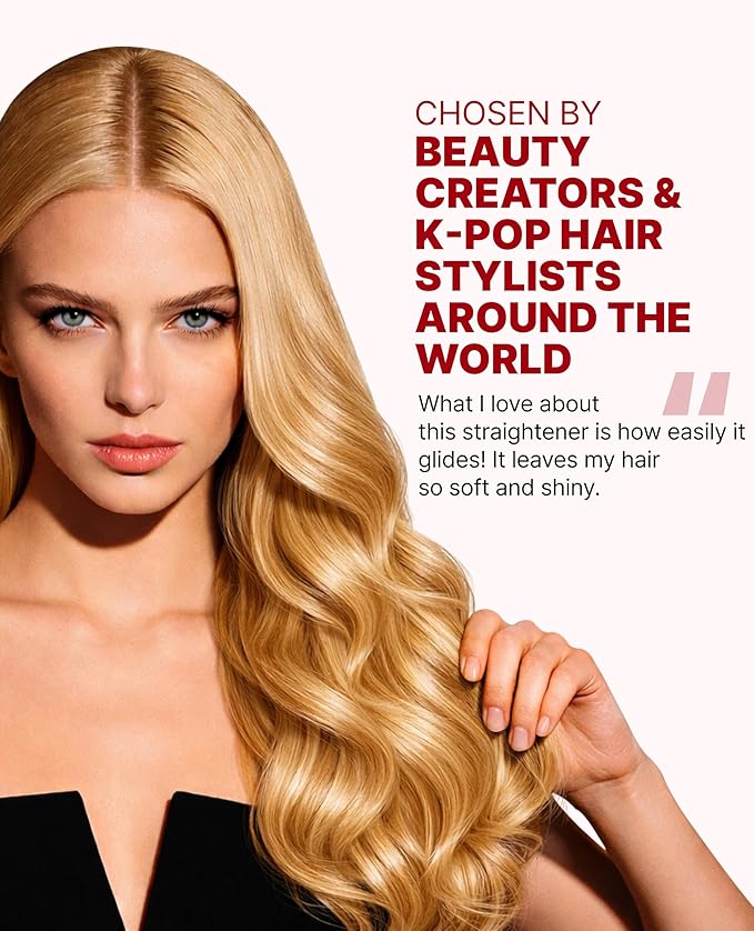 GLAMPALM GlamMuse 1 1/4 | Ceramic Curling Iron Infused with Vita-C Salon Results with Less Heat Damage Trusted by K-Pop Hair Stylists Long Barrel Hair Curler for Women Dual Voltage | GP628