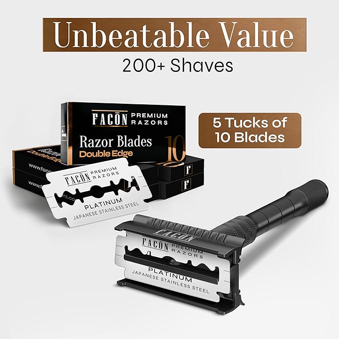 Facón Double Edge Safety Razor + Facón Hair Cutting Scissors