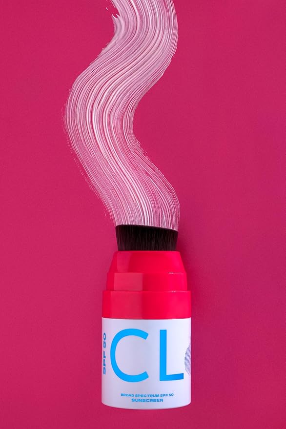 CLOUD Brush on Mineral Sunscreen Lotion - SPF 50 - No-Mess Applicator for Kids Babies &amp Family - Reef Safe Non-Nano Zinc Oxide No Messy Hands Blends Clear Fragrance Free Moisturizing.