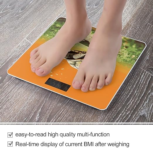 Tortoise Turtle Jumping Bathroom Scale Ultra-Bright Liquid Crystal Screen Weight Scale Accurate Bathroom Body Scales for Body Weight Bathroom Pet Home Bedroom Gift-Giving