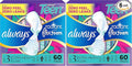 Always Radiant Teen Pads Size 3 Extra Heavy with Wings Unscented60 Count (Pack of 2)