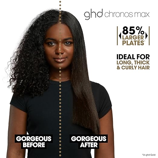 ghd Chronos &amp Chronos Max Stylers -1 and 2 Professional Flat Iron Hair Straighteners|3X Faster Styling|More ShineLess Frizz &amp 3X Straighter in One StrokeResults that Last 24hrs|85% More Sh