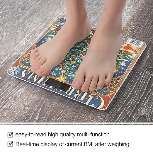 Christmas Puzzles Scale for Body Weight Smart Scales Digital Bathroom Scale High Precision Weighing Scales with Large Display Weighing Machine for People